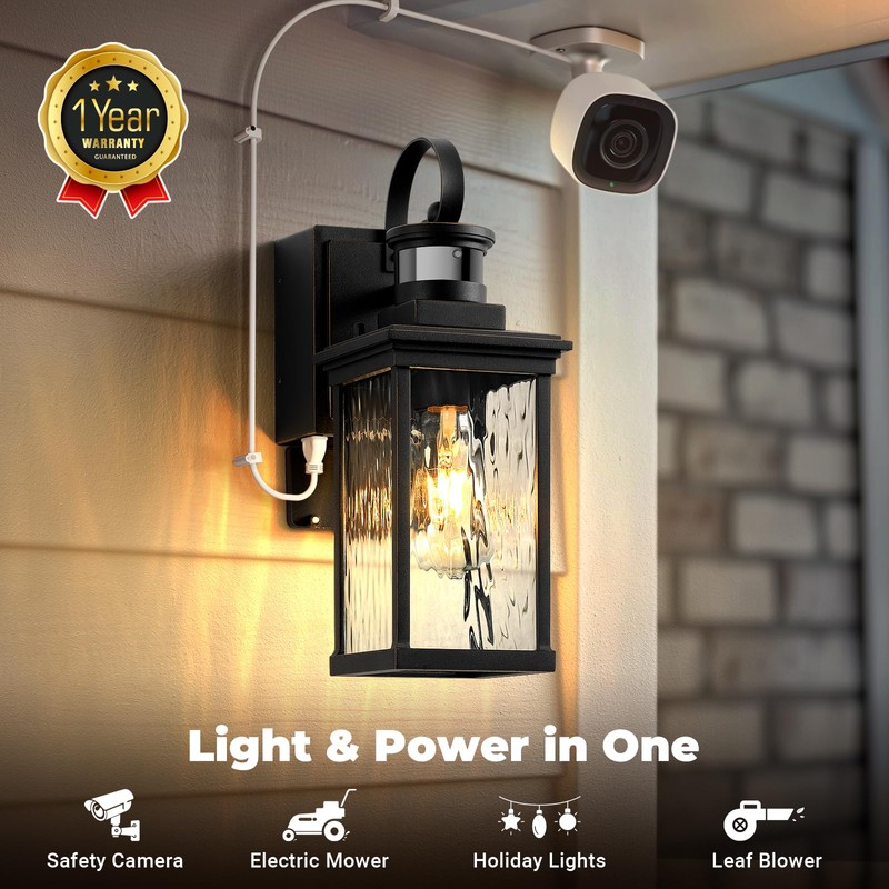 OPAXIS 2-Pack Front Porch Lights Outdoor Wall Mount Sconce with