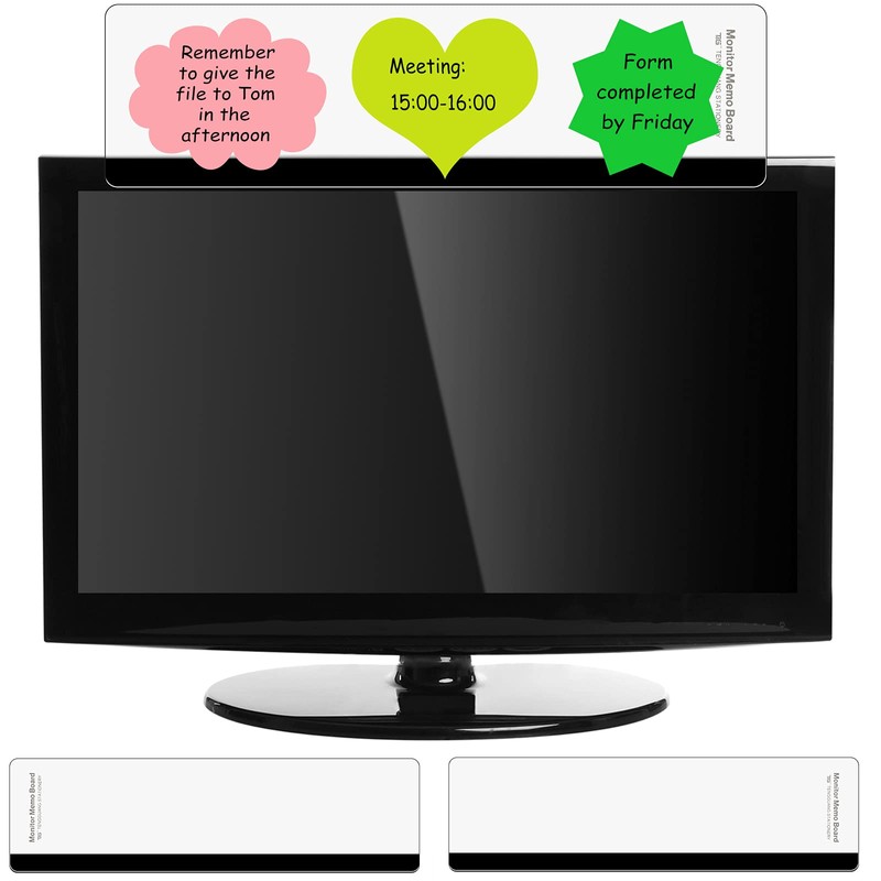 Zonon 2 Pieces Computer Monitor Notes Screen Monitor Memo Board