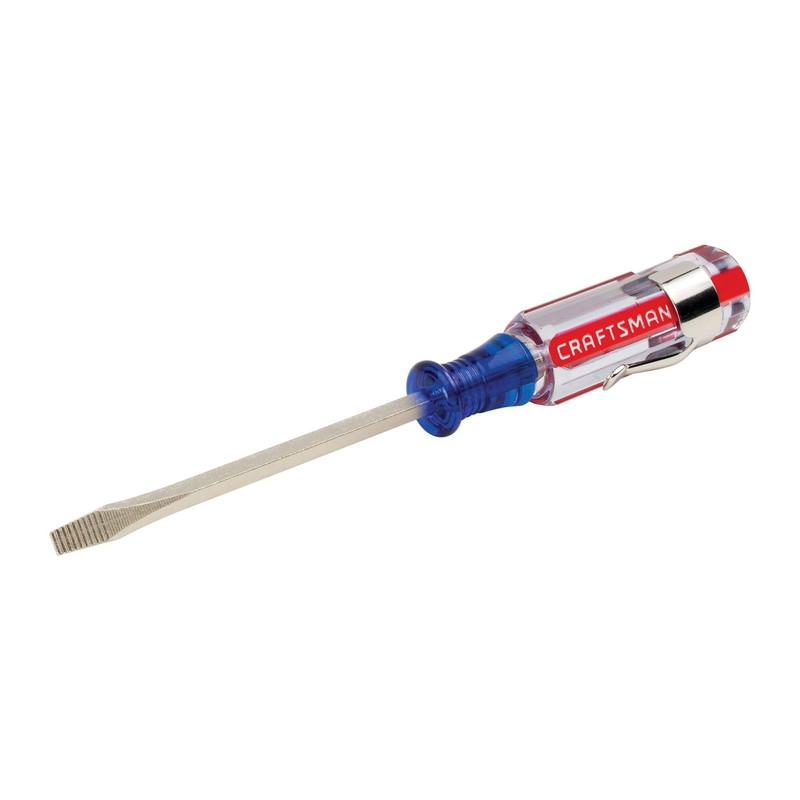 CRAFTSMAN Screwdriver, 1/8-in x 2-1/2 in Slotted, Acetate Handle (CMHT65017)