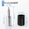 Jamiikury 12pcs Screw in Shelf Pins with Anti-Slip Black Sleeve,