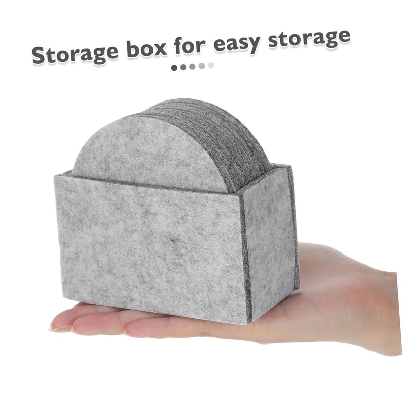 FUNOMOCYA 3 Sets Nonslip Heat Insulation Cup Pads Absorbent Round