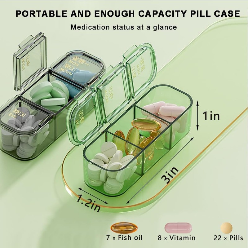 ROWNYEON Weekly Pill Box Organiser Pill Boxes 7 Day 3