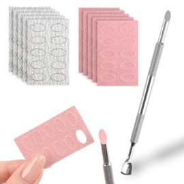 Cuticle Pusher, Dual Ended Cuticle Remover Pre-treatment Russian Prep Nail Pushers with 100/180 Grit Sandpaper Sheets(10 Tablets) for Manicure Pedicure Nail Art and Foot Salon Home