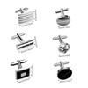 TUPARKA 6 Pairs of Classic Cufflinks for Men Stainless Steel