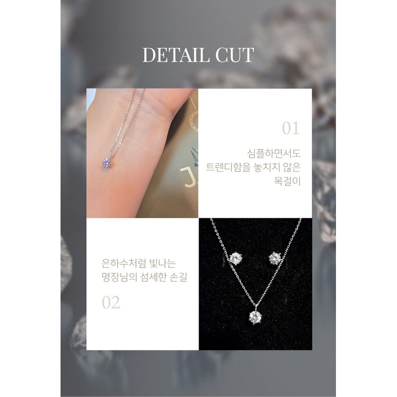 Tears Simulette Diamond Silver 3-Part Necklace and Earrings SET Tears