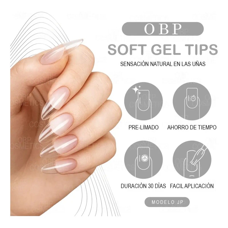 Obp Soft Gel Tips Diferentes Modelos Y Tamaños