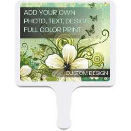 VictoryStore Custom Photo Church Fans - Hand Held Fans - Full Color Print - Waterproof Fans (24)