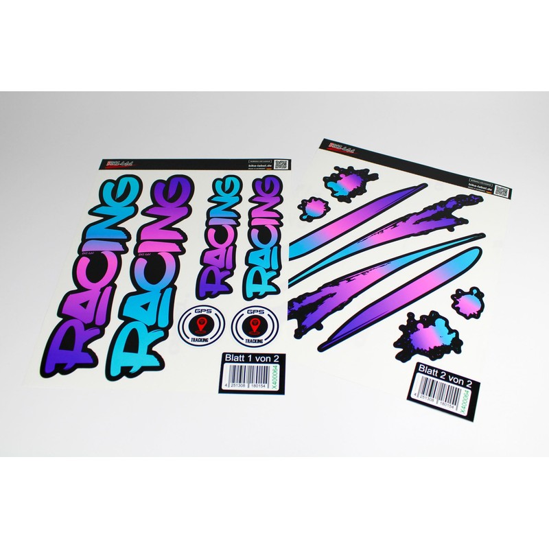 BIKE-label X400064 Bicycle Sticker Set E-Bike Scooter Racing Urban Lettering