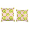 Pink Lemonade Lemon Slices Pattern Cute Summer Fruit Throw Pillow