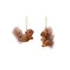 KAE Plastic Squirrel Christmas Figures, Set of 2, Brown