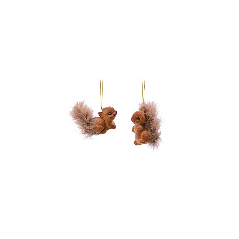 KAE Plastic Squirrel Christmas Figures, Set of 2, Brown
