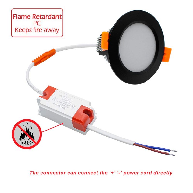 YGS-Tech 2 Inch LED Recessed Lighting, Dimmable Downlight 3W(35W Halogen