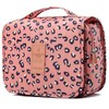 Travel Toiletry Bag, Hanging Toiletries Wash Bag Makeup Cosmetic Organizer Bags for Women Girls Kids Waterproof Foldable (Leopard Print)