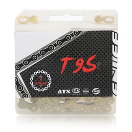 Mountain Bikes Chain 9 Speed Electroplate Rustproof Stable 2 Bridges Type Bike Chain with Chain Connector