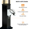 Outdoor Lamp Post with Outlet, Modern Post Light Fixture for