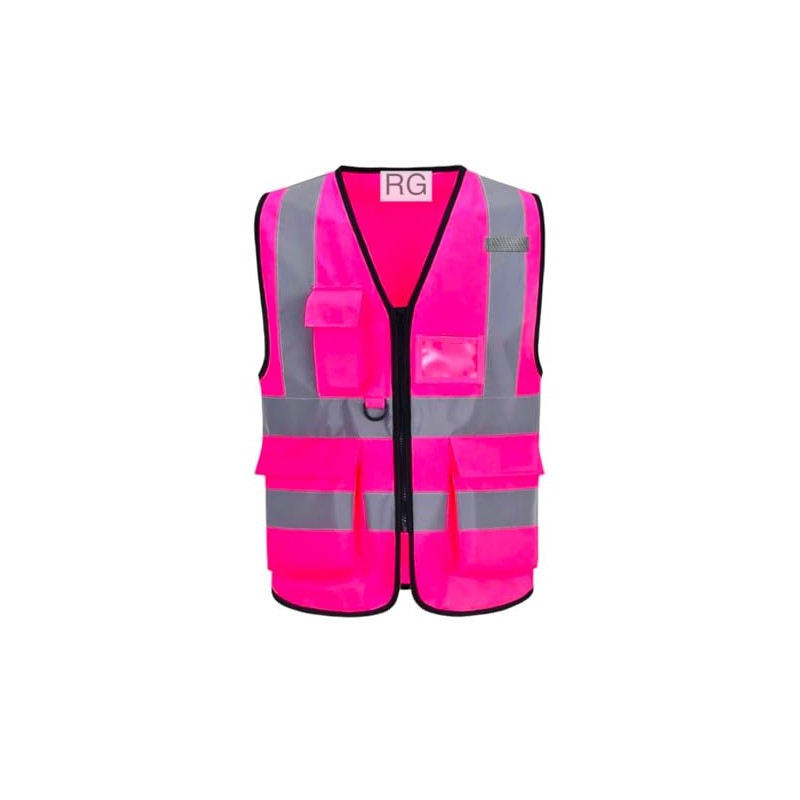 RG High Visibility Pink Safety Vest with Reflective Strips (AU,