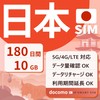 【Docomo Line】180 Days 10GB 5G/4G/LTE Compatible Prepaid SIM for Japan
