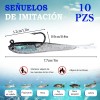 10 Señuelos Swimbait Para Pesca Suave Engaños Lobina Y Más