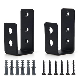 2x4 Door Barricade Brackets Security Bar U Bracket Heavy Duty Devices Night Lock Door Barricade Door Reinforcement Bracket for Home Barn/Door Jammer/Tool Hanger/Shed/Garage/Gate (style01)