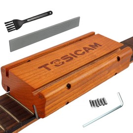 Guitar Fret End Beveling File, 4 in 1 3/23/35/90 Degree fret file - Guitar Bass Fret End Dressing, Guitar Fret Crowning End Bevel File Luthier Tools for Rounding, Shaping and Deburring