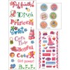 CREATING KEEPSAKES Girl Sticker Set 3/Piece, Metal/Epoxy/Rub On