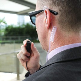 KS K-STORM 1 Pin 3.5mm Receiver/Listen Only Surveillance Acoustic Tube Earpiece Compatible with Two-Way Radios or Walkie Talkie Mic