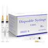 100Pack 2.5ml/cc Syringe Measuring Tools with 25G, Plastic Luer Lock