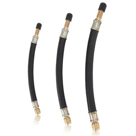 AUEFUDQ 3 Pcs Flexible Rubber Tire Valve Adapter Extension with Valve Cap for Universal Cars, Trucks, Motorcycles, Bikes