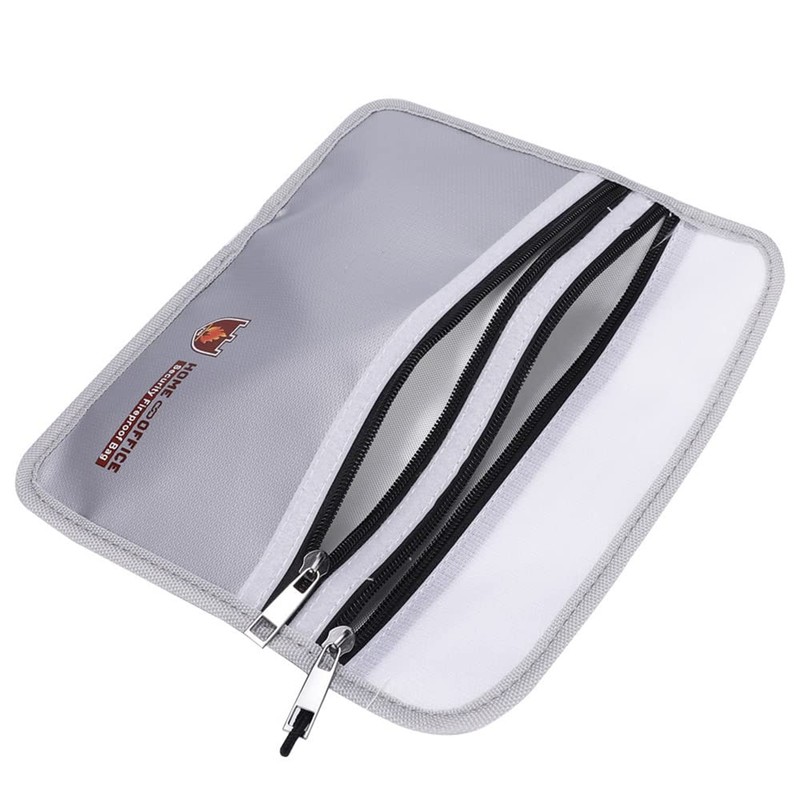Tiardey Double Layer Horizontal Fireproof Money & Document Bag,11"x7" Protect