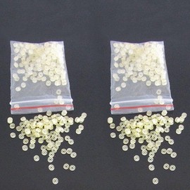 200Pcs Yellow Pellet Bands,Micro Pellet Bait Bands Match Coarse Fishing Terminal Tackle Rubber for Fishing Carp Hair Rigs and Hooks Lures, Baits and Attractants Fishing（2mm）