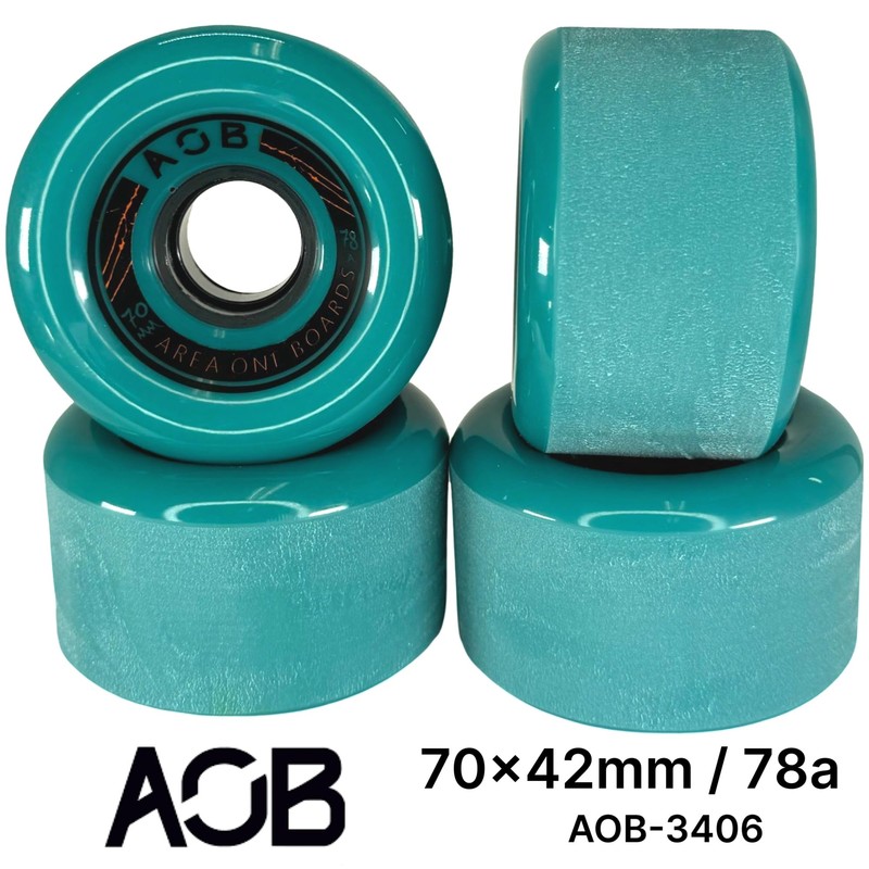 AOB Premium Longboard/Cruiser 2K Wheels (4 Pieces) Set Concentricity Calibrated