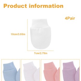 XPEX 4 Pairs of Toddler Mittens, Winter Gloves for Baby, Newborn Gloves, Cotton Winter Gloves, Baby Mittens for 0-6 Months Baby Boys and Girls, Newborn Baby Mittens