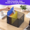 2 Pack Hanging File Organizer, File Folder Organizer Box Filing
