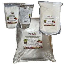 Soil Vigor Potassium Polymer – Superabsorbent Soil Conditioner – Improves Soil Health, Retains Moisture, Reduces Watering Needs (5, Pounds)