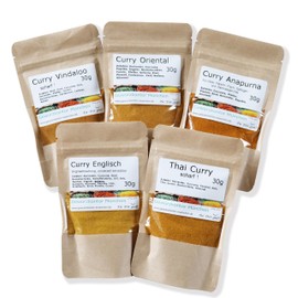 5 Curry Mixtures Sample Set – 1 Spice Kontor Munich
