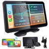 AX2V 7" HD Apple Carplay Screen for Car，2-in-1 Wireless CarPlay