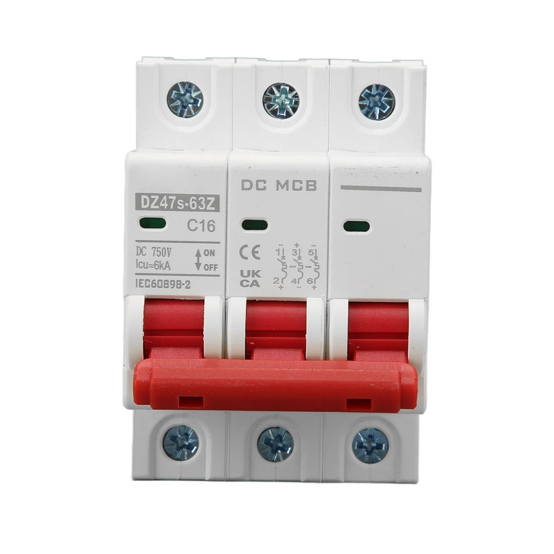 3P DC Circuit Breaker 6000A Breaking Capacity Mini Safety Circuit