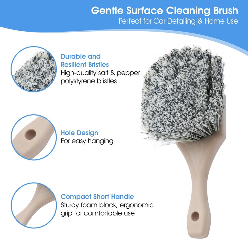 Nanoskin Professional 8.5-Inch Gentle Surface Cleaning Brush with Durable Salt