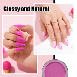 EODCI 1 Oz Dip Powder Hot Pink Color, Nail Dipping Powder French Powder Pro Collection System Nail Art Starter Manicure Salon DIY at Home, Odor-Free&Long-Lasting, No Needed Nail Lamp Curing
