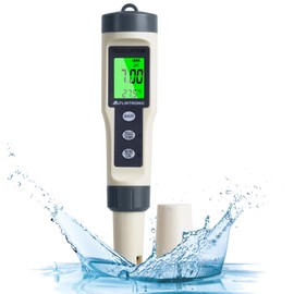 flintronic 4-in-1 PH Meter, PH/TDS/EC Temperature Tester with Backlight, 0-14 pH Measuring Range ± 0.1 pH Accuracy, PH Value Meter Pool Drinking Water Swimming Pool Aquarium Pools