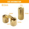 BE-TOOL Hinge, 12mm Brass Invisible Hinge Pure Copper Hidden Concealed