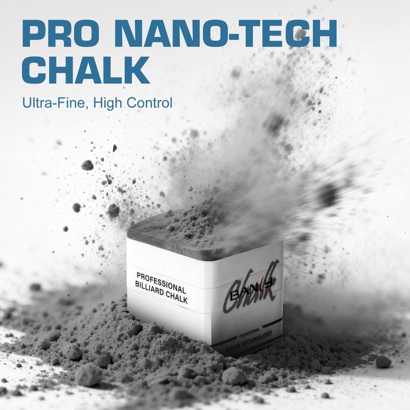 Banly Pool Cue Chalk, Nano Technology Billiard Chalk for Professional