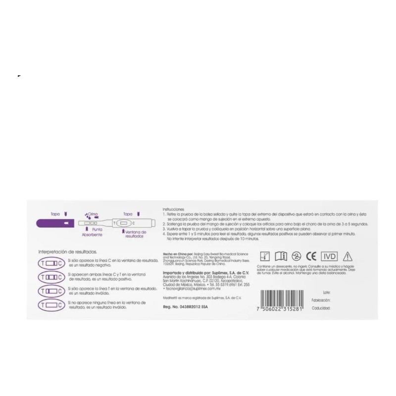 Prueba De Embarazo Rapida Casera De Orina Meditest 99%eficaz