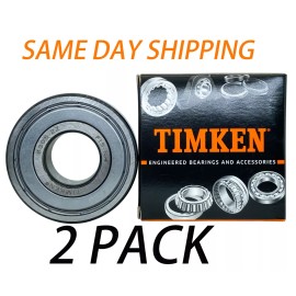 Timken (2Pack) TIMKEN 6305-ZZ 25X62X17MM Double Metal Seal Ball Bearings 6305ZZ