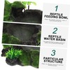 VICASKY Decorative Resin Reptile Bowl Natural Water Food Dish for