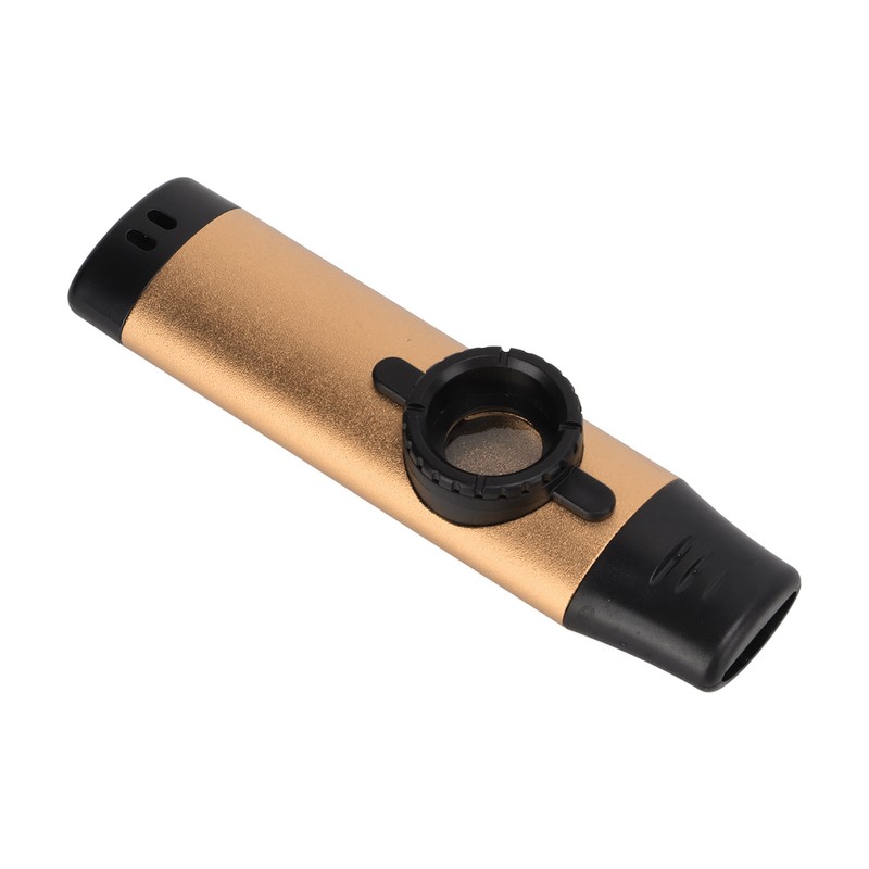 Metal Kazoo Resin Mouthpiece Adjustable Tightness Wind Instrument with Flute