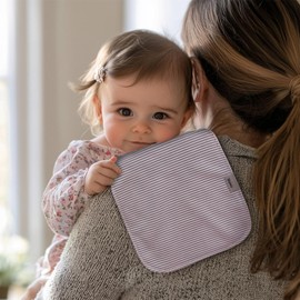 Maiwa 5 Pack Burp Cloths Baby Boy & Girl Soft Absorbent Burping Cloths for Babies, Newborn Spit Up Rags, Infant Towels, Unisex, Large 18.5" x 8.6" (Grey)