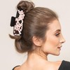Hapdoo 3pcs Cow Print Western Leather Square Hair Clips, Matte