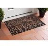 HomeRoots 24" X 36" Black Rubber Scrollwork Outdoor Door Mat