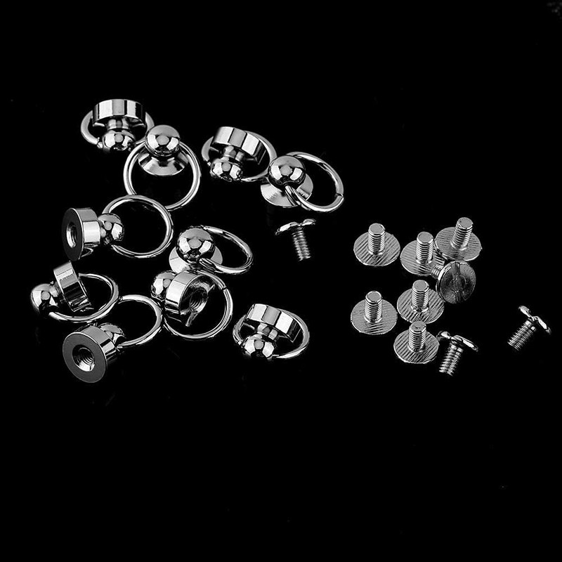O Ring Spiles 10pcs Brass Rivet Studs Screw Back Round